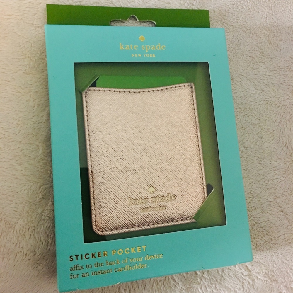 Kate Spade Rose Gold Sticker Pocket